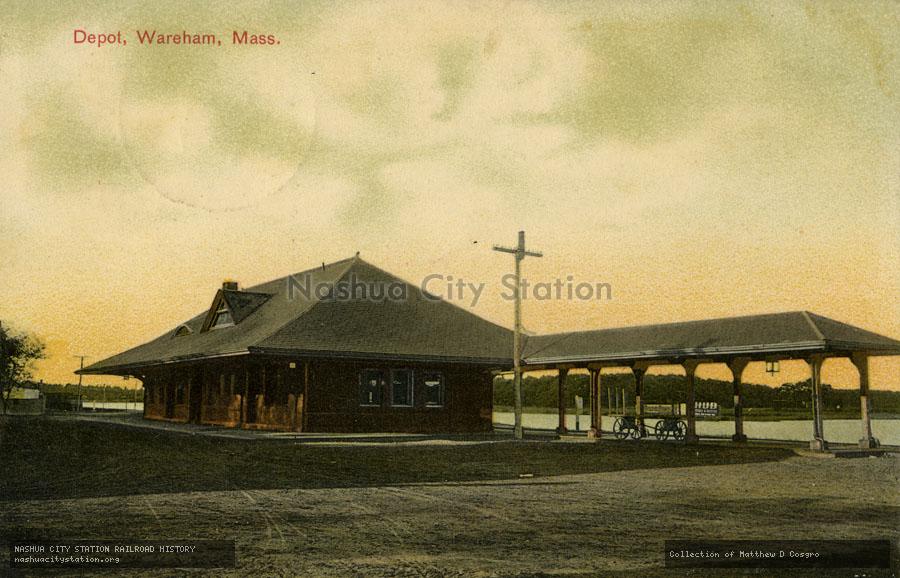 Postcard: Depot, Wareham, Massachusetts